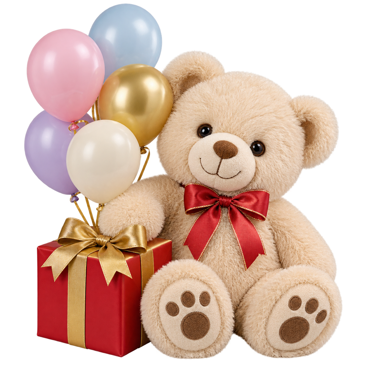 teddy with gift
